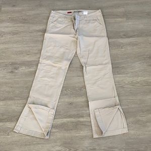 Paris Blue Khaki Split Flare Jeans
